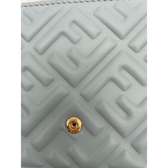 BRAND NEW FENDI LEATHER NAPPA FF BLUE BAGUETTE CHAIN BAG PURSE BOX NIB! - Picture 12 of 16